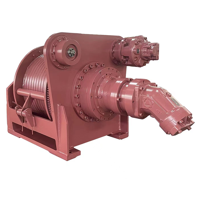 Constant tension hydraulic winch with precision-cast drum