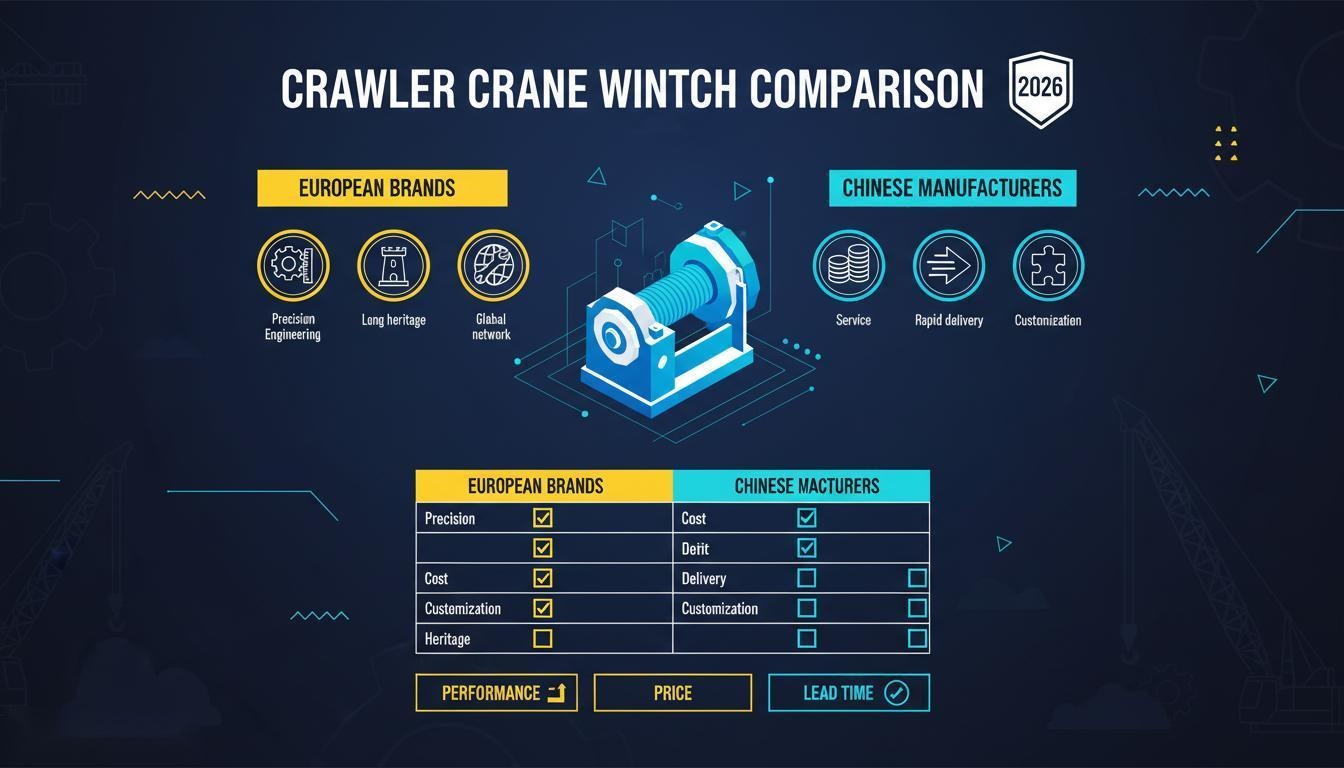 Crawler Crane Hydraulic Winch Supplier Comparison： European Brands vs. Chinese Manufacturers in 2026