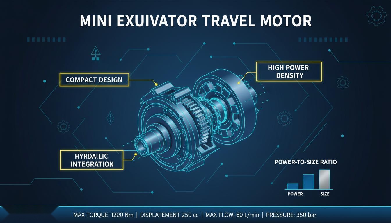 Excavator Travel Motor Supplier for Mini Excavators： Compact Design and High Power Density
