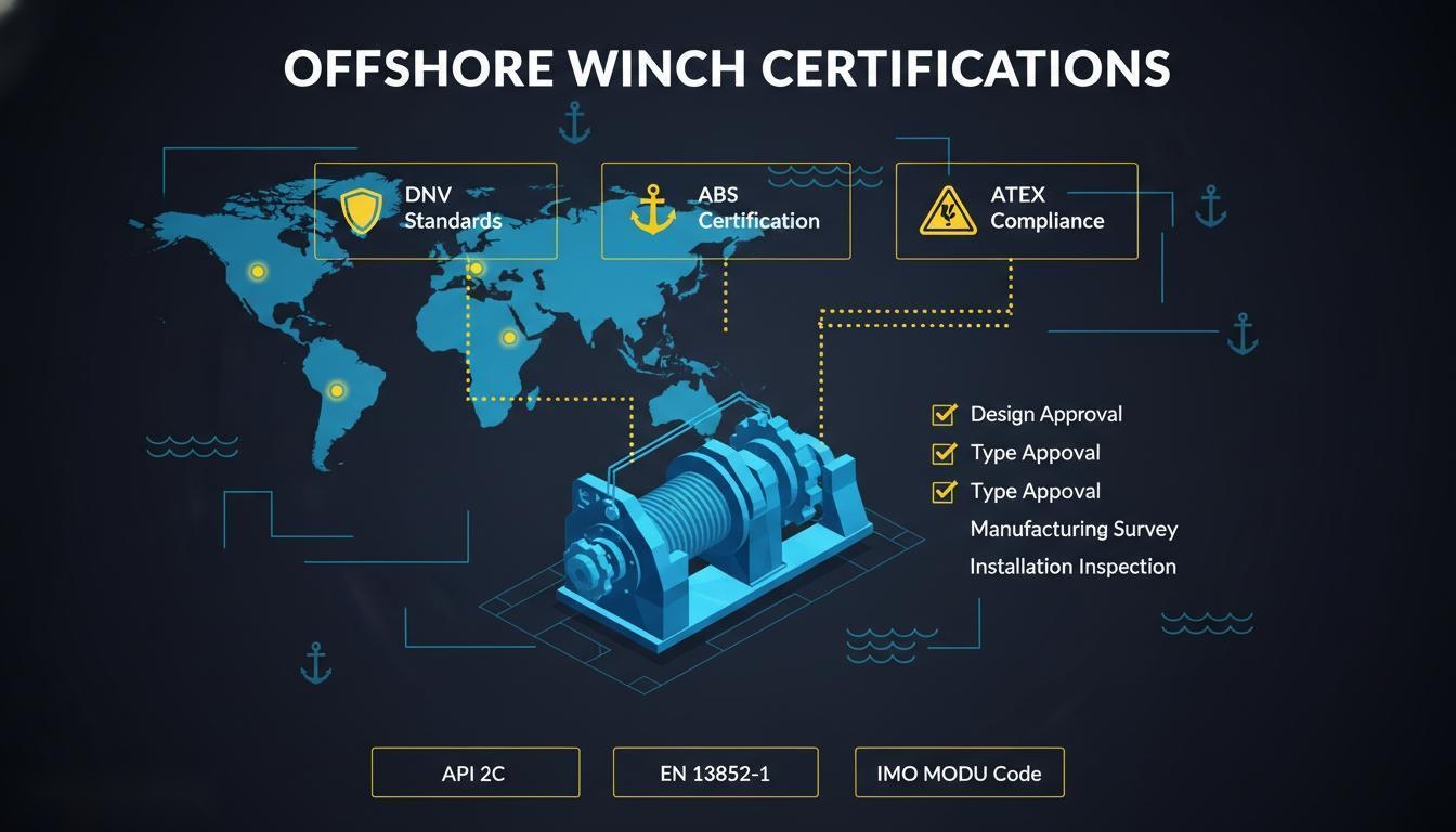 Offshore Winch Manufacturer： Essential Certifications for North Sea and Gulf of Mexico Operations